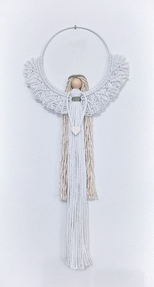 Anděl s krajkou macrame — foto 2
