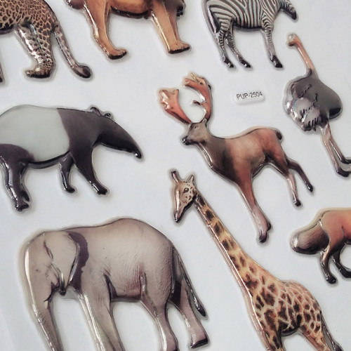 Samolepky 3D - SAFARI - sada — foto 2