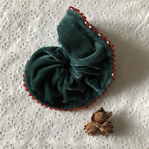Sametová scrunchie vánoční gumička — foto 2