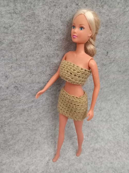 Háčkovaná sukně a top Khaki — foto 2
