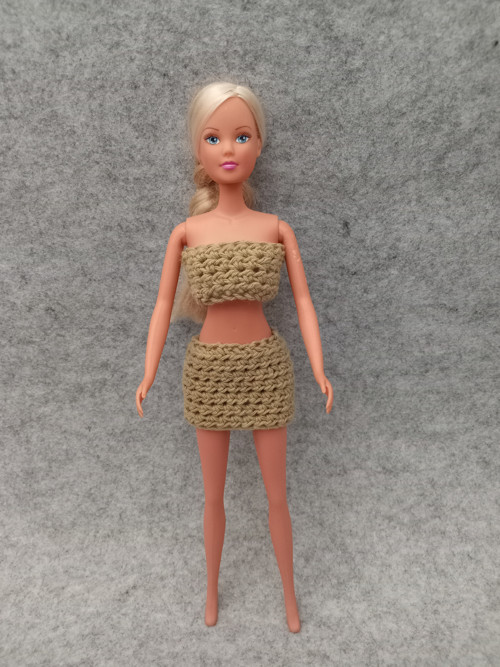 Háčkovaná sukně a top Khaki — foto 4