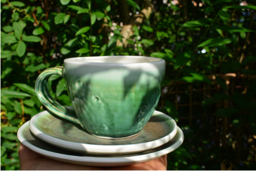 Mechový porcelán se srdíčky, 170 ml — foto 5