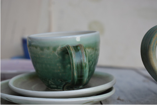 Mechový porcelán se srdíčky, 170 ml — foto 2