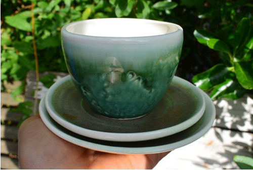 Mechový porcelán se srdíčky, 170 ml — foto 4
