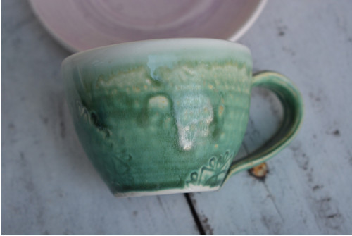 Mechový porcelán se srdíčky, 170 ml — foto 6