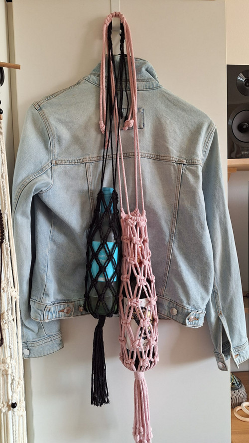 Macramé dárková taška na láhev / BOHO STYLE — foto 2
