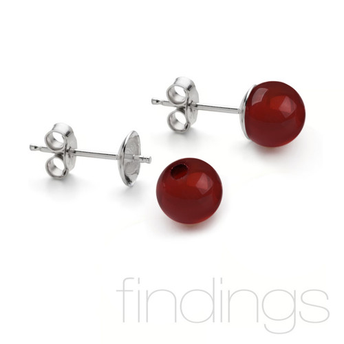 Půldírkové korálky / 2ks / Magnetit 6mm — foto 2