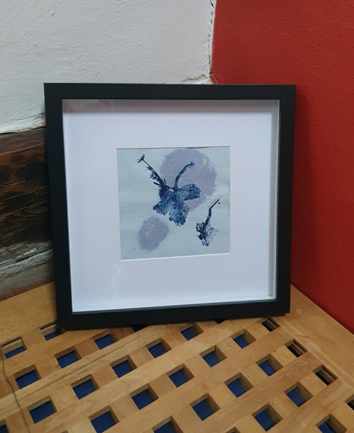 FLORALS - Hloh - Originální MONOTYP v rámu — foto 4