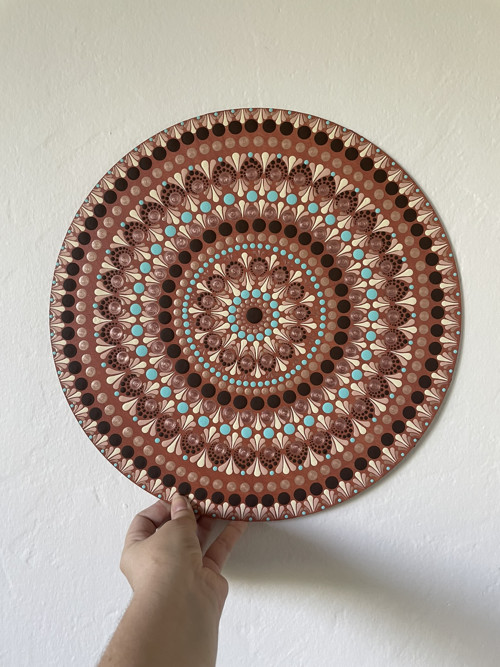 Mandala Orient - ručně malovaná, 35 cm — foto 3