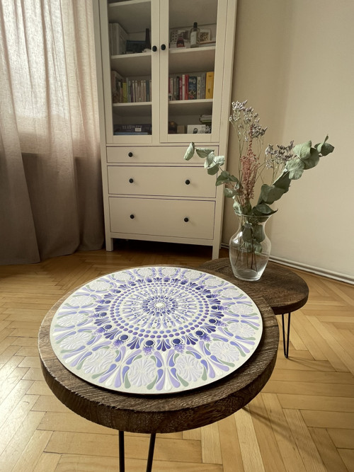 Mandala Levandule - ručně malovaná, 40 cm — foto 4