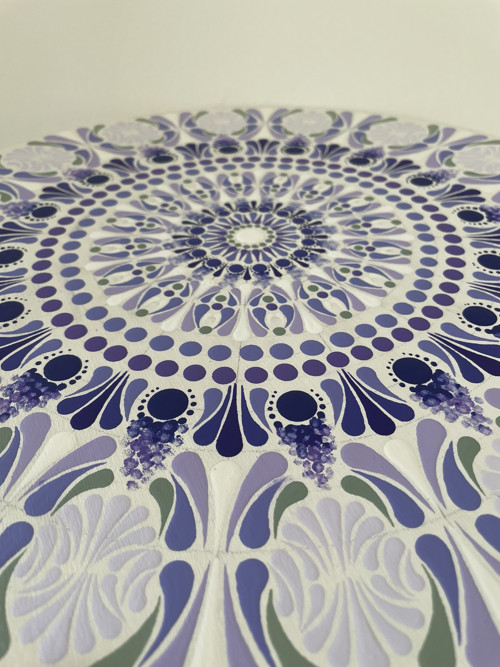 Mandala Levandule - ručně malovaná, 40 cm — foto 3