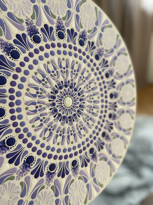 Mandala Levandule - ručně malovaná, 40 cm — foto 5