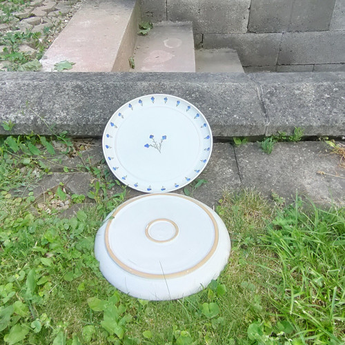 Plochý talíř modrá kvítka — foto 2