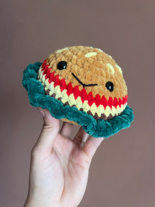 Návod na háčkovaný mini burger — foto 3