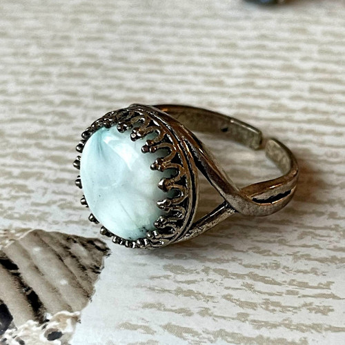 SLEVA 5% Elegantní vintage prsten s larimarem E040 — foto 2