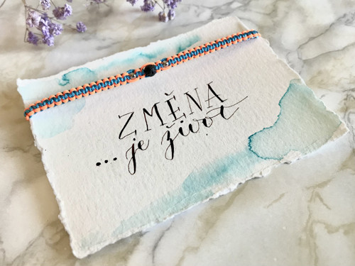 Macramé blue/oran neon — foto 2