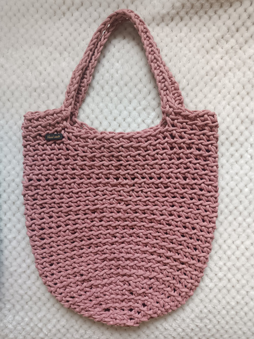 Starorůžová taška shopperka — foto 4