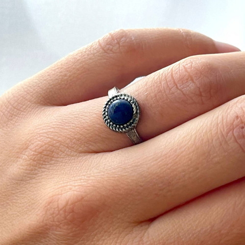 Prsten s lapisem lazuli E034 — foto 3