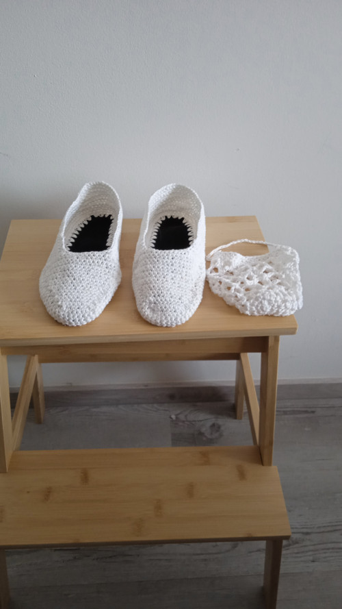 Háčkované boty sněhová vločka — foto 2