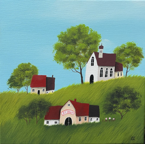 Vesnička česká - 30x30cm — foto 2