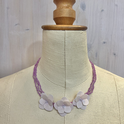 Náhrdelník z rokajlu Hortenzie Viola — foto 3
