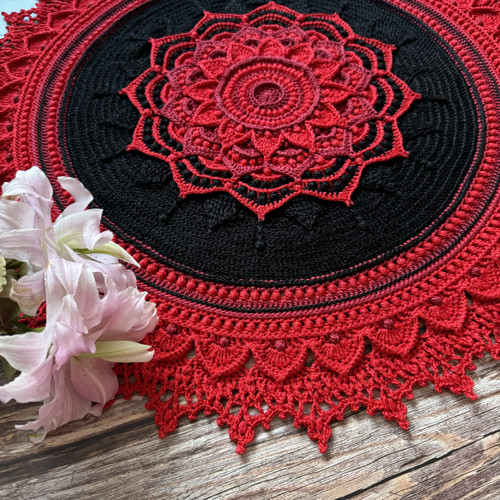 Háčkovaná dečka strukturovaná 58 cm — foto 2