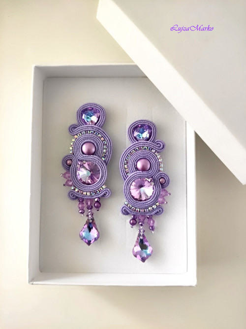 Imelda soutache / sutaš náušnice — foto 3