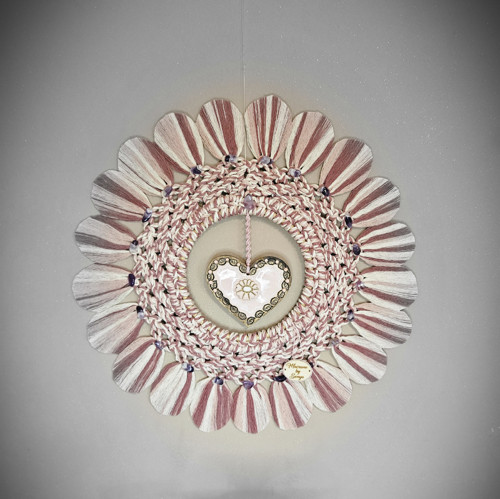 Boho macrame mandala s ametysty — foto 4