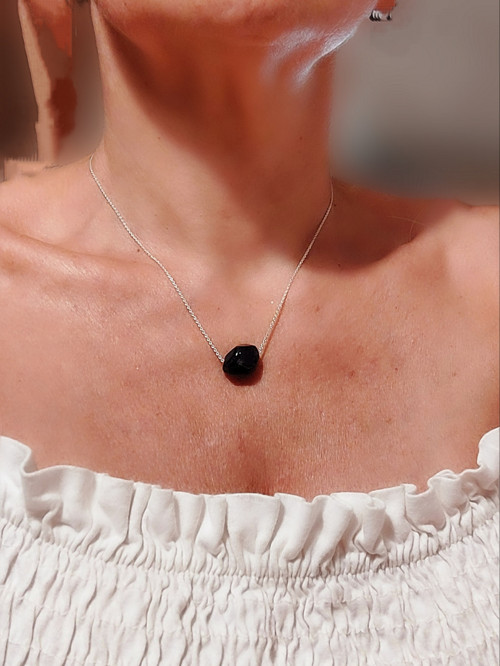 Řetízek s pravým ametystem, Ag — foto 2