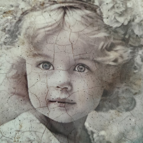 Originální vintage obrázek holčičky — foto 6