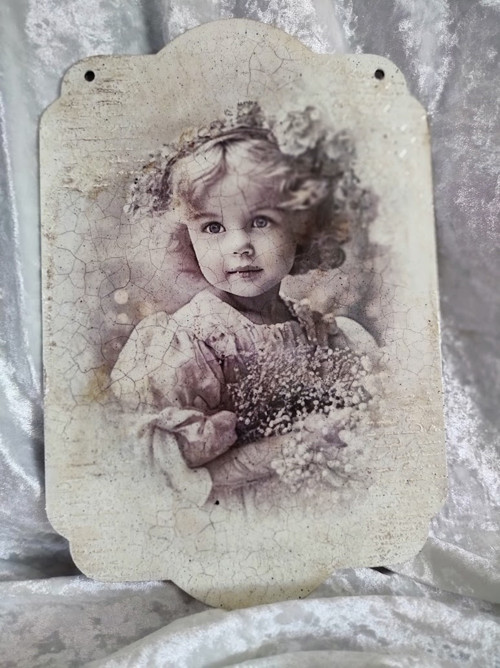 Originální vintage obrázek holčičky — foto 3