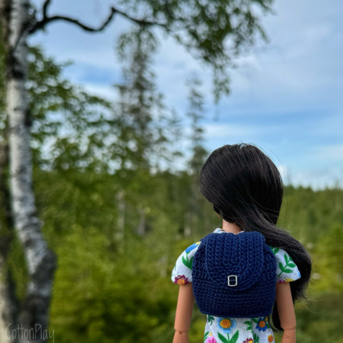 Batoh pro Barbie - tmavě modrý — foto 2
