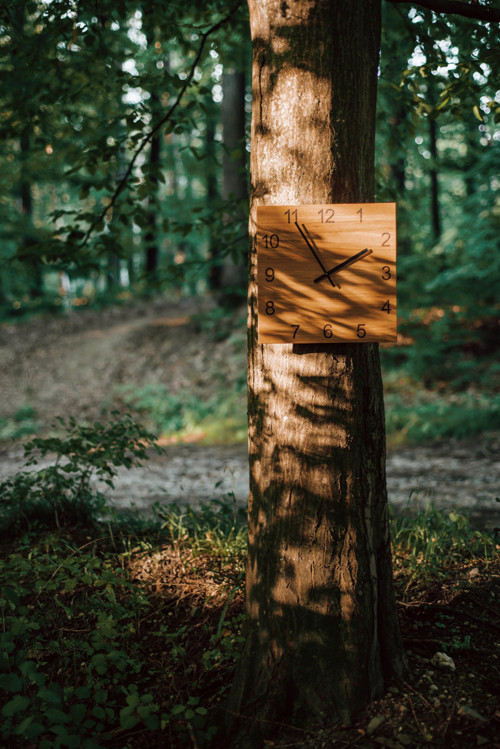 Dřevěné dubové hodiny — foto 4
