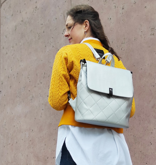 Vanessa backpack bílá s pudrovou — foto 6