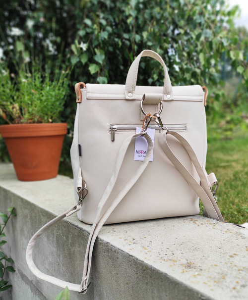 Vanessa backpack bílá s pudrovou — foto 3