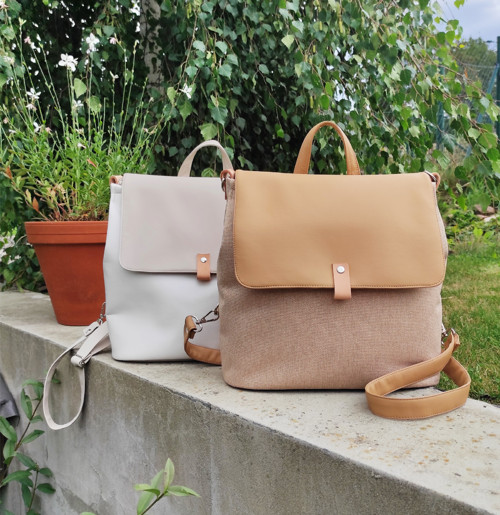 Vanessa backpack bílá s pudrovou — foto 4