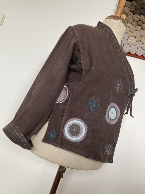 Originálne upcyclované ľanové kimono — foto 4