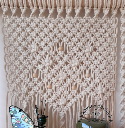 Polička - Macramé na zeď / SLEVA — foto 2