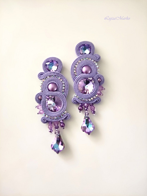Imelda soutache / sutaš náušnice — foto 6