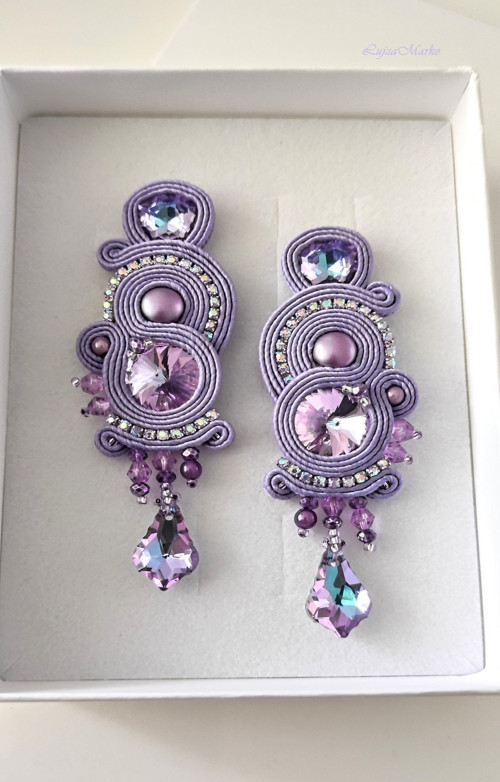 Imelda soutache / sutaš náušnice — foto 4