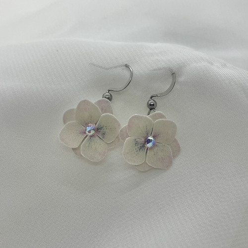 Náušnice Hortenzie Rosa — foto 2