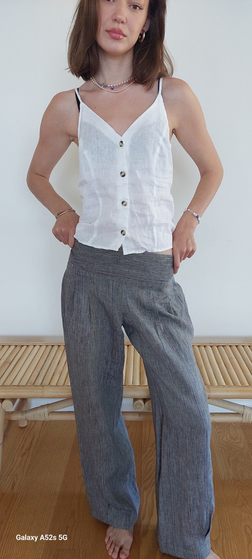Lněné kalhoty Camélia — foto 2