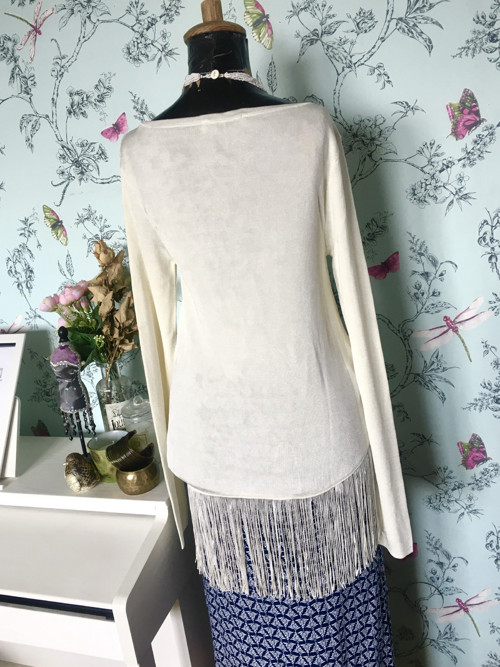 Boho svetřík halenka přízový — foto 4