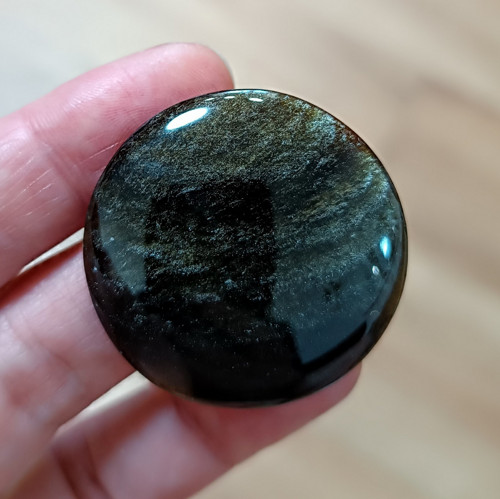 Obsidián, ID 4066, průměr 36 mm — foto 3
