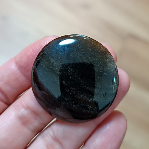 Obsidián, ID 4066, průměr 36 mm — foto 4