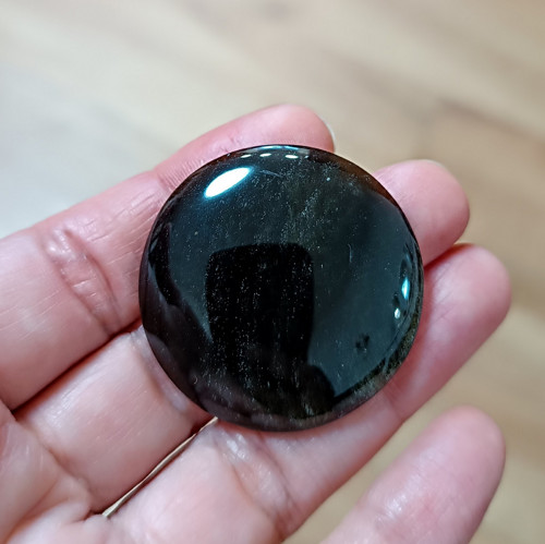 Obsidián, ID 4066, průměr 36 mm — foto 5