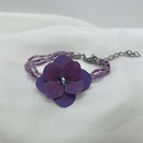 Náramek z rokajlu Hortenzie Viola — foto 2