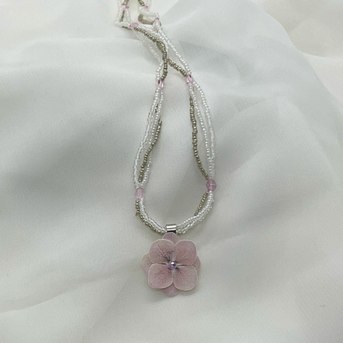 Náhrdelník z rokajlu Hortenzie Rosa — foto 2