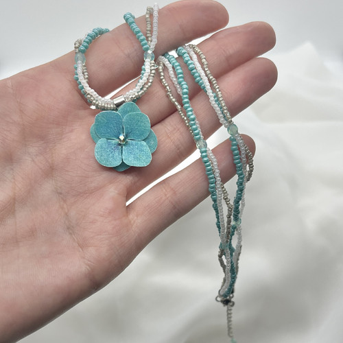 Náhrdelník z rokajlu Hortenzie Malachite — foto 2
