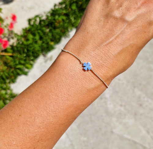 Čtyřlístek*chirurgická ocel*náramek — foto 3